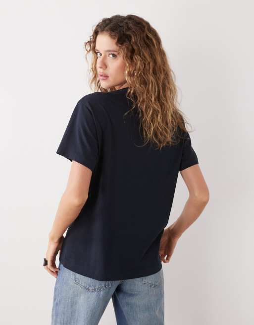 Weekday – Marinblå t-shirt, 4 av 4