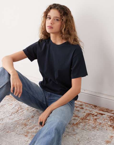 Weekday - Marineblå T-shirt - view 1