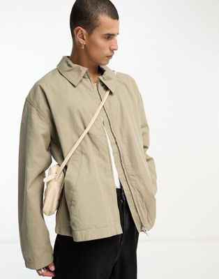 Weekday Martin linen blend jacket in beige