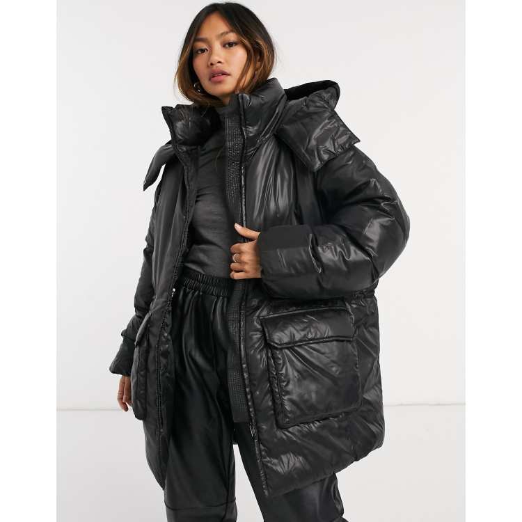 Weekday high neck 2025 padded jacket with drawstring