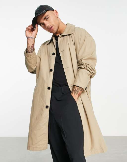 Weekday matty oversized coat in beige