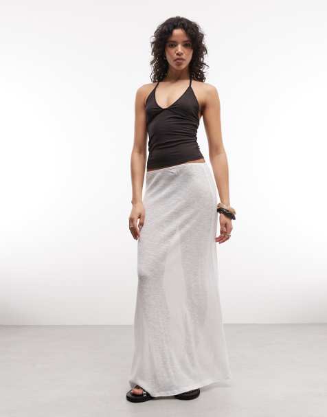 Weekday - Maxi rok in wit - view 1