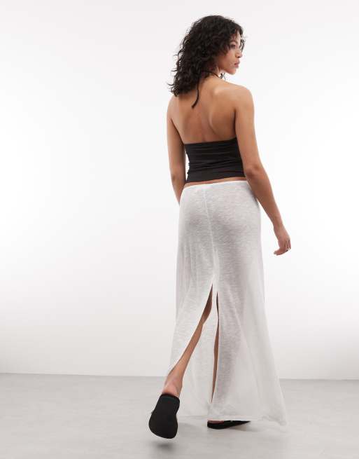 Weekday maxi skirt in white, 5 of 5