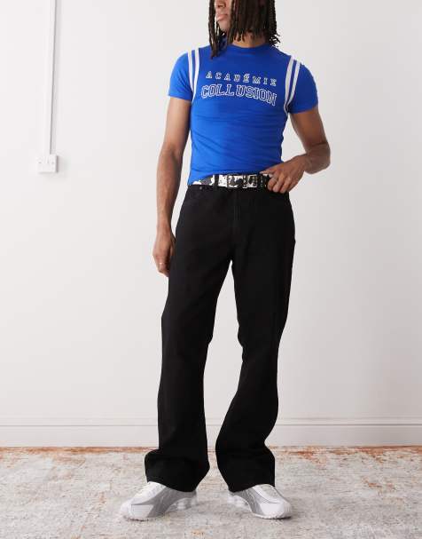 Weekday Mercury relaxed bootcut flare jeans in black