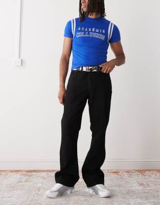 Weekday - Mercury - Jean bootcut évasé décontracté - Noir