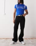 [Weekday] Weekday Mercury relaxed bootcut flare jeans in black W32 L32 Black rinse