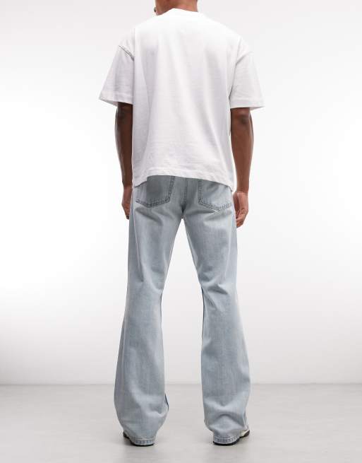Weekday Mercury relaxed bootcut flare jeans in light blue, 2 of 5