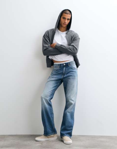 Weekday Mercury relaxed fit bootcut flare jeans in blue wash