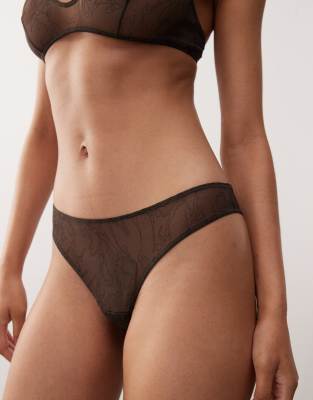 Weekday Mesh Lace Thong 2-pack