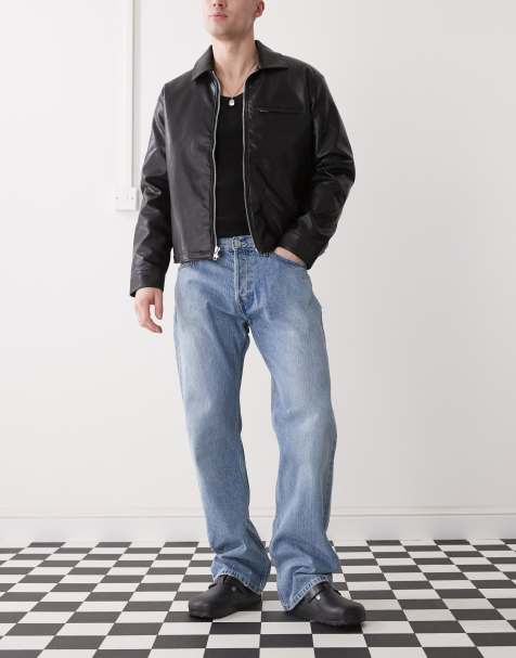 Weekday – Meteor – Lockere Jeans in Hellblau mit geradem Bein und niedrigem Bund - view 1