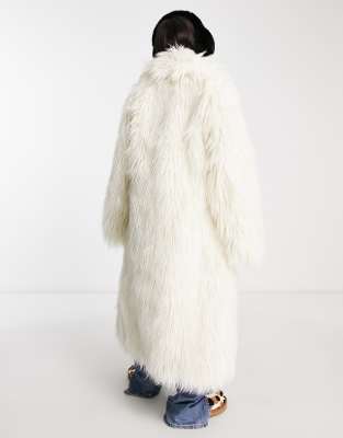 Faux fur coat hot sale off white