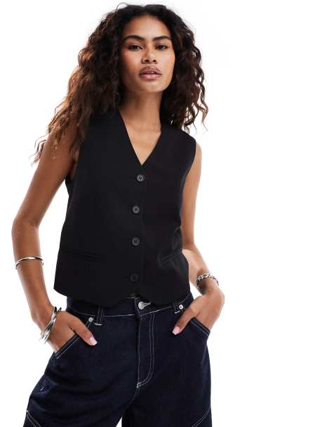Weekday - Mica - Gilet de tailleur sans manches - Noir - view 1