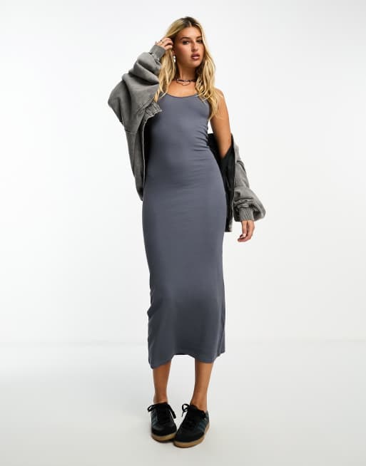 Cra-wallonieShops, Weekday midaxi dress in grey