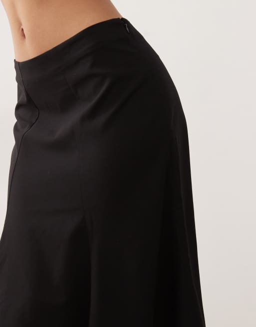 Weekday midi skirt with slit in black, 3 of 5
