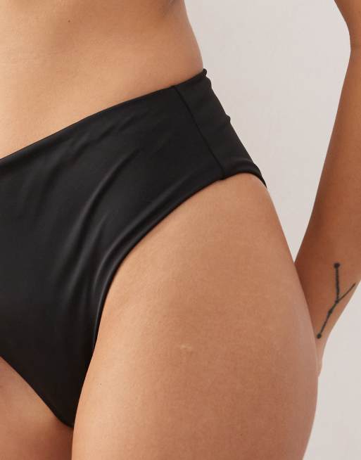 Weekday – Mieszaj i łącz – Czarny dół od bikini z podwyższonym stanem, 3 z 4