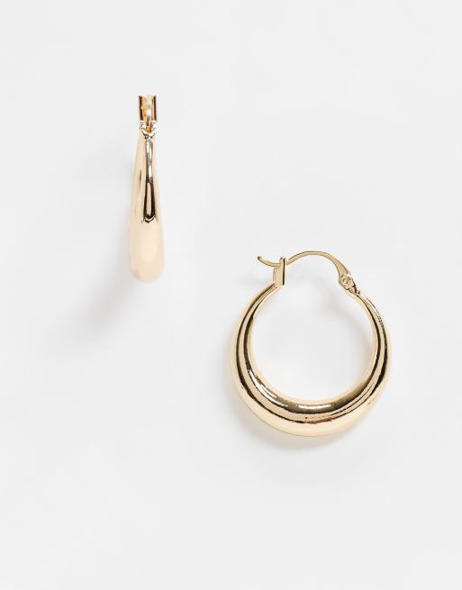 Weekday - Mija - gyldne chunky hoop-øreringe