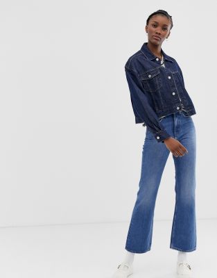mid wash cargo pocket jean