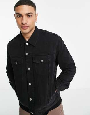 weekday black denim jacket