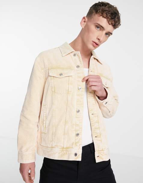 Weekday - Milton - Oversized, corduroy jack in crème met wassing - view 1