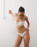 [Weekday] Weekday mini brazilian bikini bottoms in beige-Neutral XS Beige