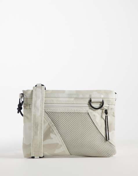 Weekday mini cross body hiking bag with mesh detailing in camo print - view 1