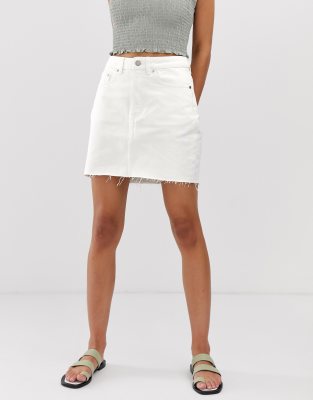 asos white denim skirt