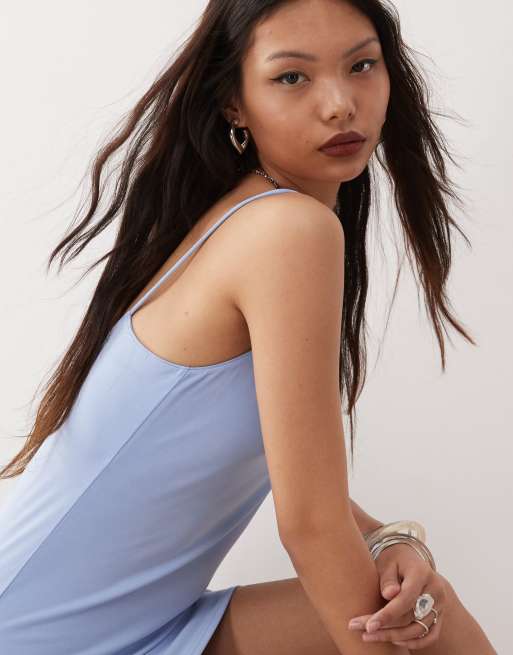 Weekday mini dress in blue, 3 of 4