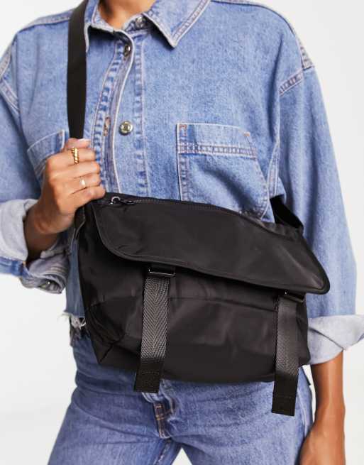 Weekday Mini messenger bag in black