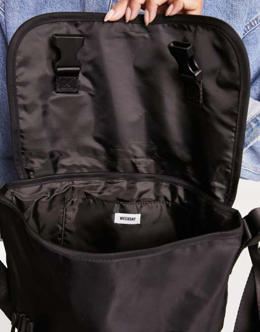 Weekday Mini messenger bag in black | ASOS