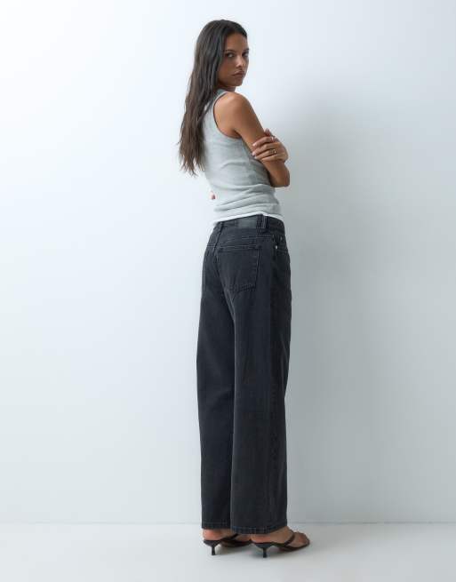 Weekday – Missy – Baggy Fit Jeans in schwarzer Waschung mit niedrigem Bund, 2 von 5