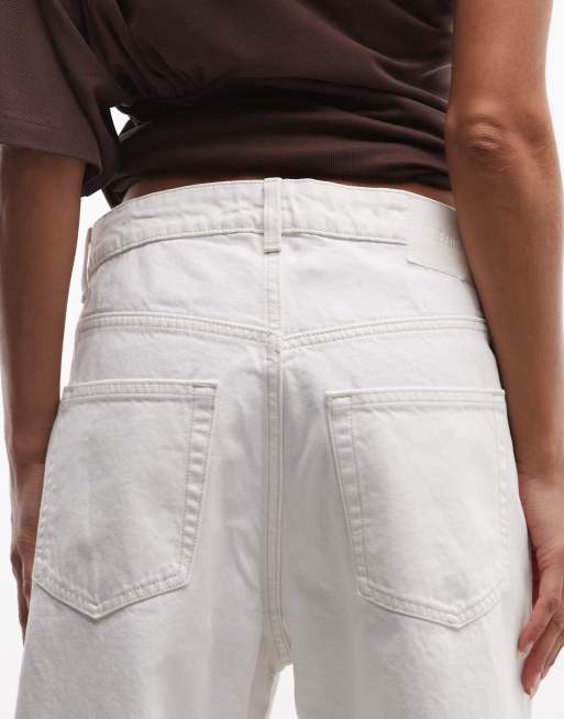 Weekday - Missy - Jean ample à taille basse - Blanc cassé, 4 de 5