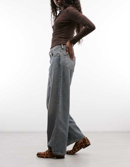 Weekday Missy jean baggy taille basse délavé bleu foncé, 2 de 5