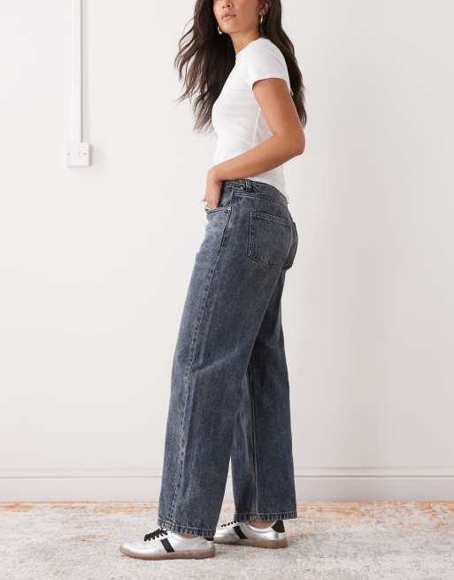 Weekday - Missy - Jeans ampi a vita bassa lavaggio blu striato, 3 di 5