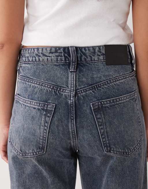 Weekday - Missy - Losse jeans met lage taille in blauw vervaagde wassing, 4 van 5