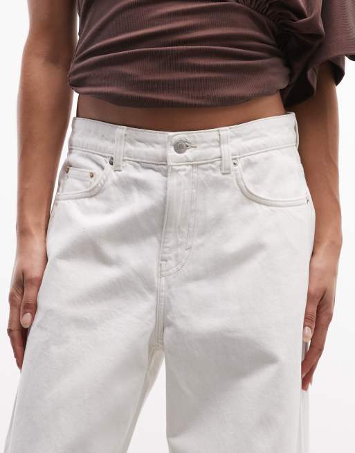 Weekday - Missy - Losvallende jeans met lage taille in gebroken wit, 5 van 5