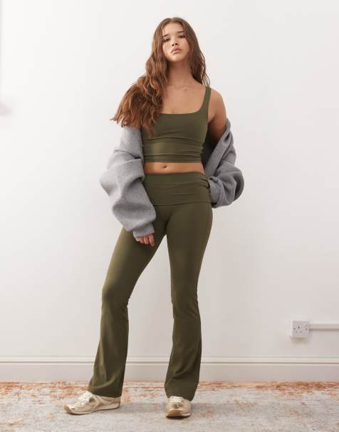 Weekday - Mix and Match - Leggings a zampa kaki elasticizzati senza cuciture - view 1