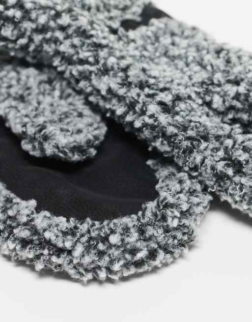 Weekday - Moufles en imitation peau de mouton - Gris chiné, 3 de 3