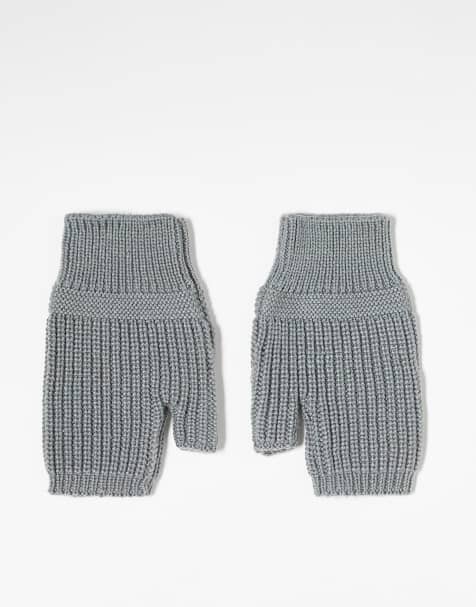 Weekday - Moufles en maille - Gris - view 1