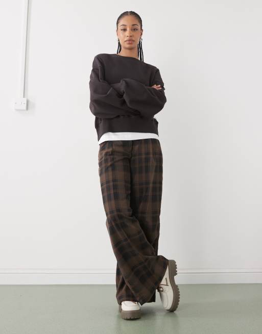 Weekday - Mørkebrun sweatshirt i standard fit, 2 af 4