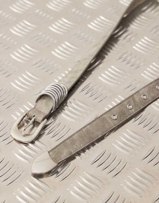 Weekday multi D-ring belt in mole, 2 of 3