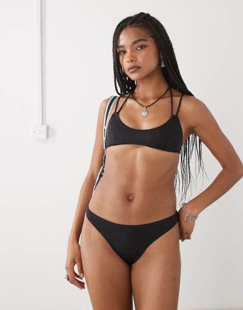 Weekday multi strap bikini top in black