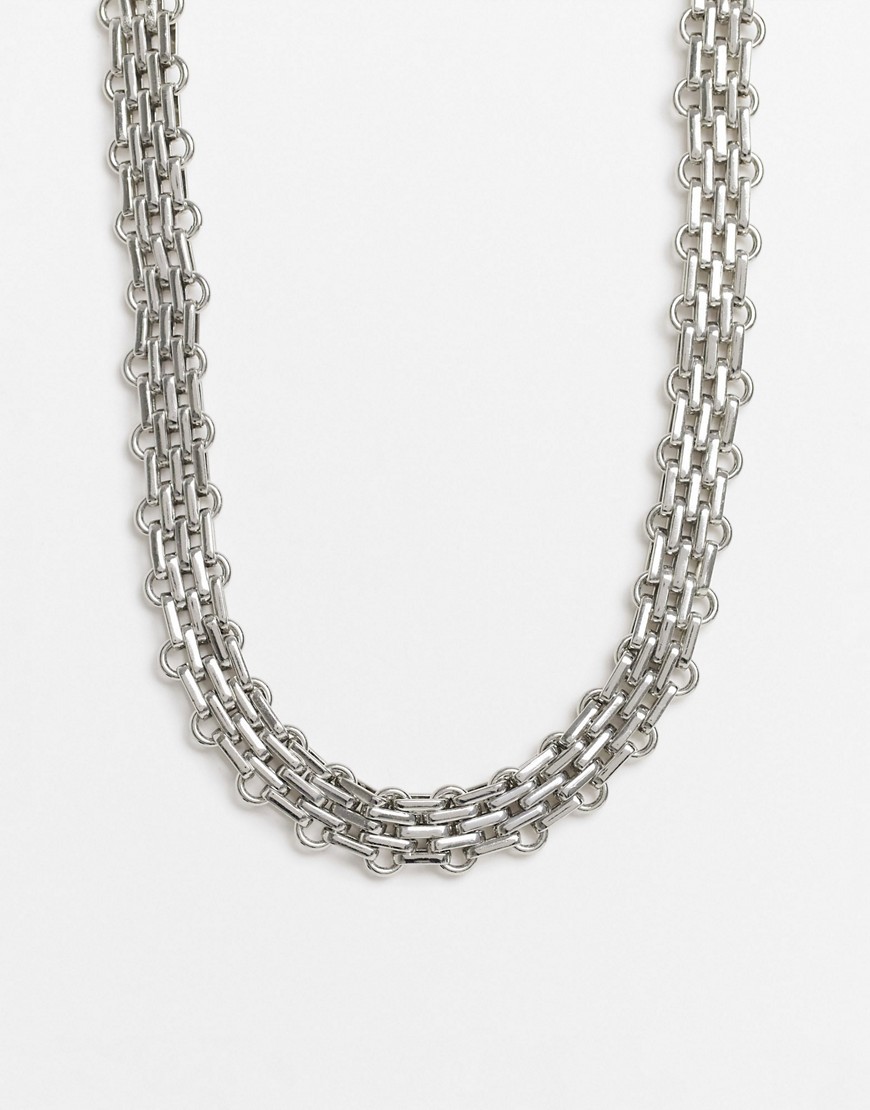 Weekday Nadja chunky necklace in silver