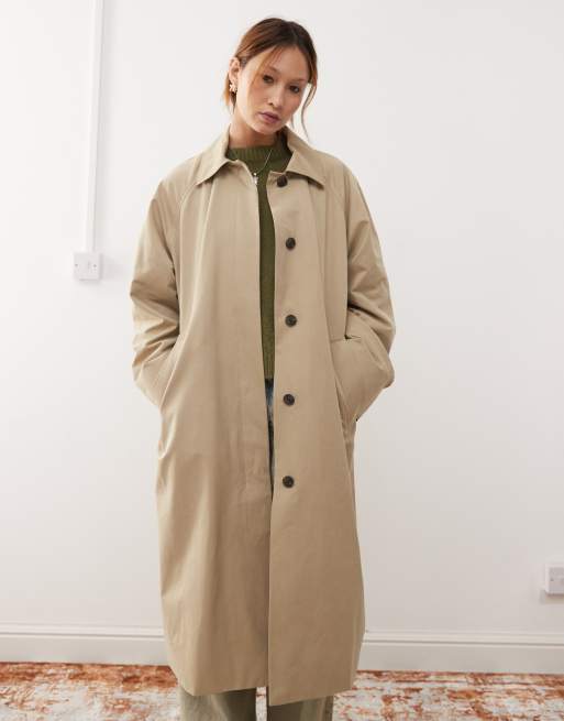 Weekday Nara oversized car coat in beige | ASOS