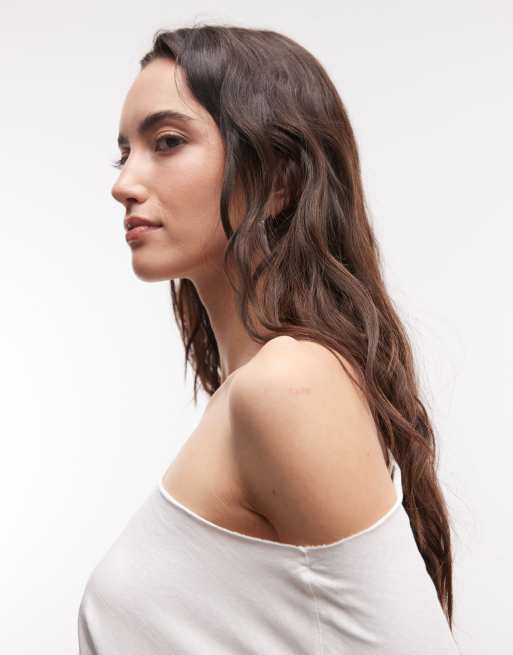 Weekday – Naturvit, slouchy t-shirt i oversized fit med sänkt axelsöm, 3 av 4
