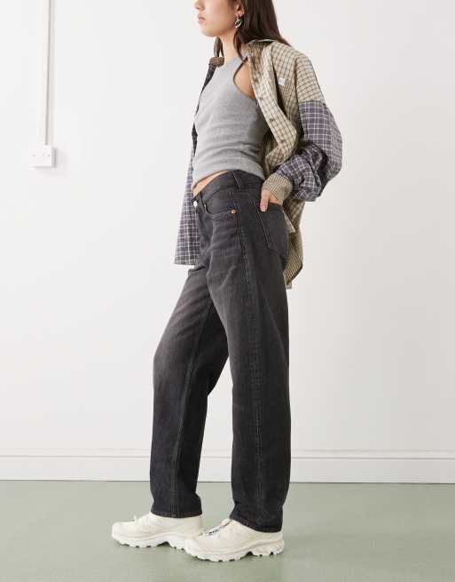 Weekday Nebula cocoon jeans in chelsea black, 2 of 5