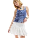 [Weekday] Weekday Netty volume mini skirt in white 44 White