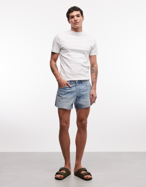 Weekday – Niebieskie bardzo krótkie szorty jeansowe, 2 z 5