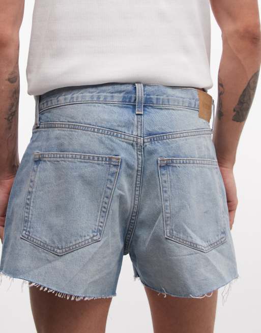Weekday – Niebieskie bardzo krótkie szorty jeansowe, 4 z 5