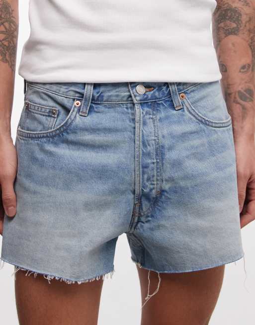 Weekday – Niebieskie bardzo krótkie szorty jeansowe, 5 z 5
