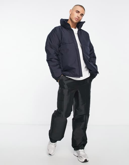 Weekday nils puffer jacket in navy